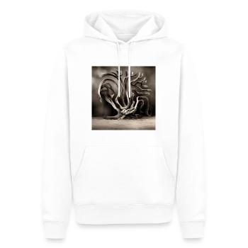 old tree waits for future - Men’s Premium Organic Hoodie - white - Front - Nico (187cm)