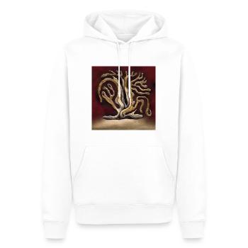 old tree in red - Men’s Premium Organic Hoodie - white - Front - Nico (187cm)
