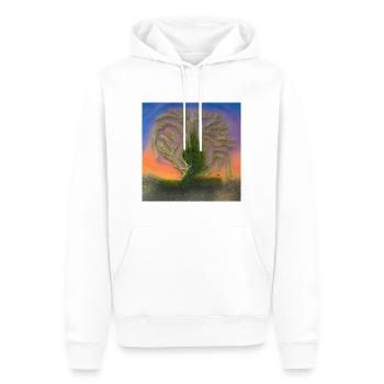 old tree in a sunny day - Men’s Premium Organic Hoodie - white - Front - Nico (187cm)