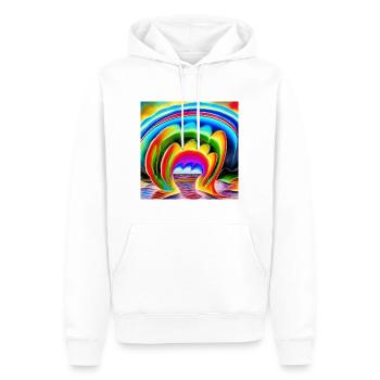 Regenbogen für Künstler - Männer Premium Bio Hoodie - Weiß - Vorne - Nico (187cm)