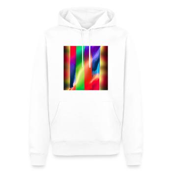 Des couleurs verticales folles - Sweat à capuche Premium bio Homme - blanc - Devant - Nico (187cm)