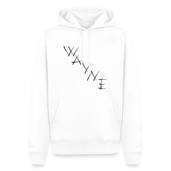 Wayne - Sweat à capuche Premium bio Homme - blanc - Devant - Nico (187cm)