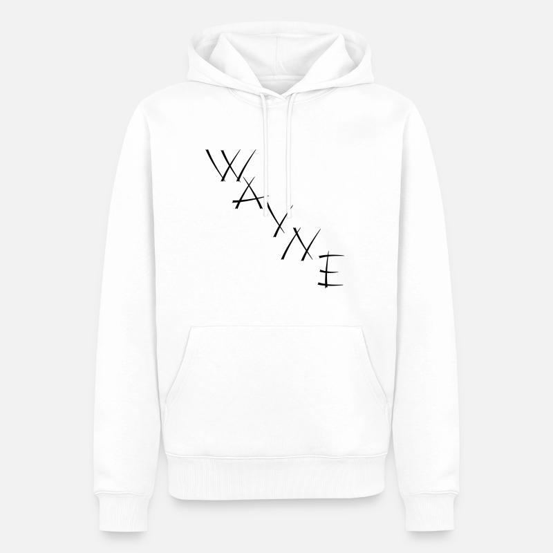 Wayne - Sweat à capuche Premium bio Homme - blanc
