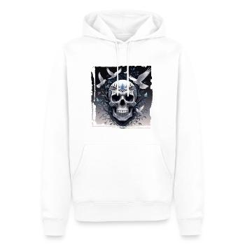 Skull for Women Men Skeleton Gothic Graphic Funny - Men’s Premium Organic Hoodie - white - Front - Nico (187cm)