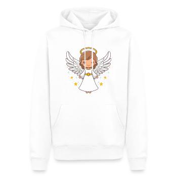 Engel passend zu Weihnachten - Männer Premium Bio Hoodie - Weiß - Vorne - Nico (187cm)