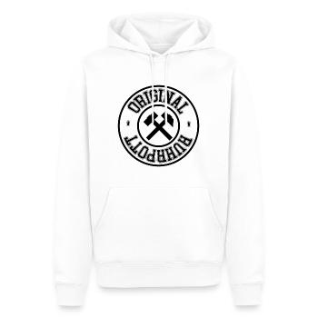 ORIGINAL RUHRPOTT - RUHRGEBIET - POTT - Männer Premium Bio Hoodie - Weiß - Vorne - Nico (187cm)