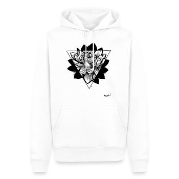 Lotus - Sweat à capuche Premium bio Homme - blanc - Devant - Nico (187cm)