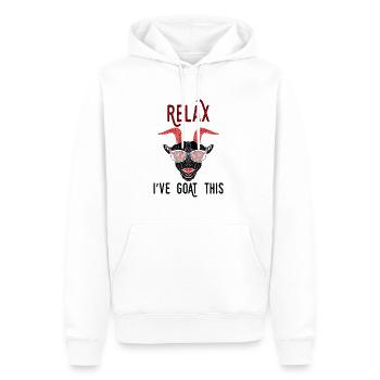 Wortspiel Relax I've Goat This - Männer Premium Bio Hoodie - Weiß - Vorne - Nico (187cm)