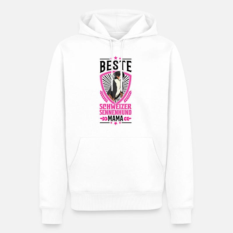 Beste Schweizer Sennenhund Mama - Männer Premium Bio Hoodie - Weiß