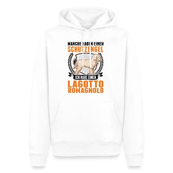 Lagotto Romagnolo Schutzengel Trüffelhund - Männer Premium Bio Hoodie - Weiß - Vorne - Nico (187cm)