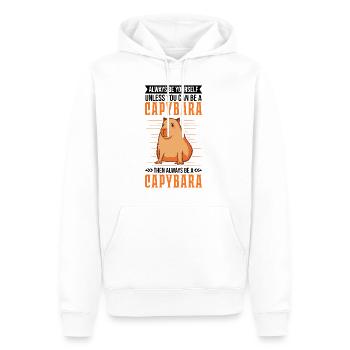 Soyez toujours vous-même Capybara Wasserschwein - Sweat à capuche Premium bio Homme - blanc - Devant - Nico (187cm)