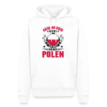 Polen Urlaub Poland Reise Geschenk - Männer Premium Bio Hoodie - Weiß - Vorne - Nico (187cm)