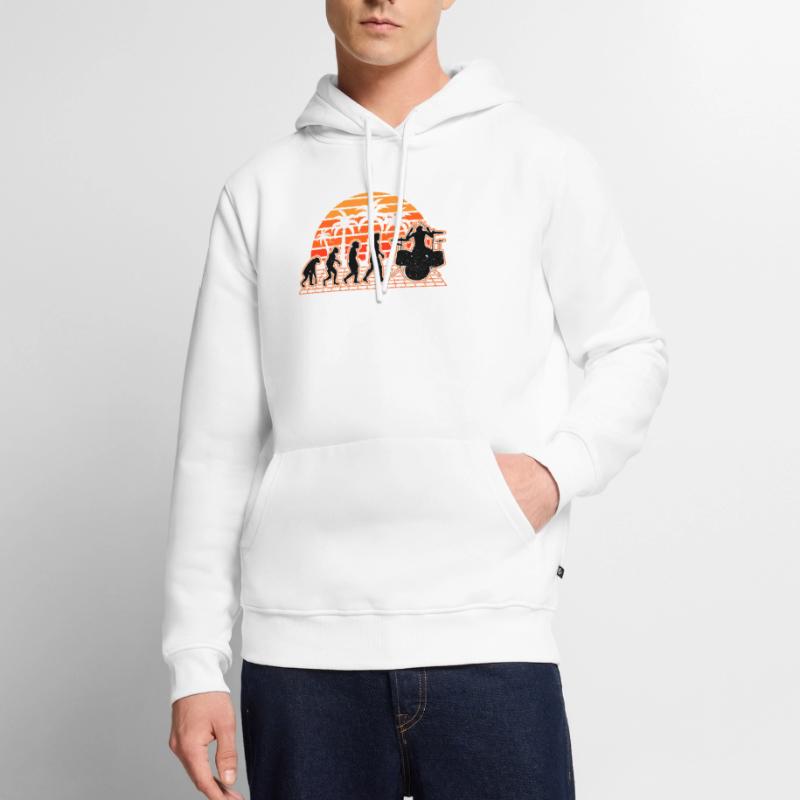Drums Evolution Sunset Drummer Drummer Men’s Premium Organic Hoodie