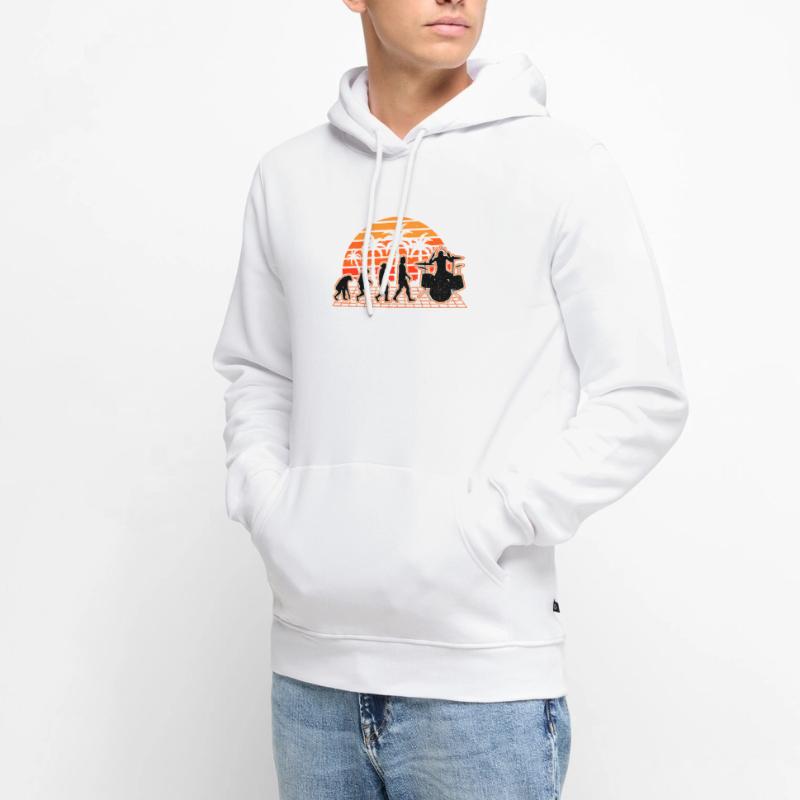 Drums Evolution Sunset Drummer Drummer Men’s Premium Organic Hoodie