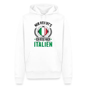 Italien Urlaub Bibione Reise Lignano Geschenk - Männer Premium Bio Hoodie - Weiß - Vorne - Nico (187cm)