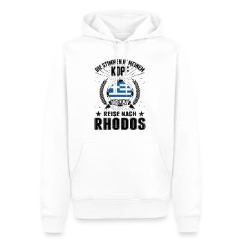 Griechenland Urlaub Stimmen Rhodos Kreta Reise - Männer Premium Bio Hoodie - Weiß - Vorne - Nico (187cm)