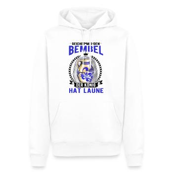 Bembel König Äppelwoi Äppler Apfelwein - Männer Premium Bio Hoodie - Weiß - Vorne - Nico (187cm)