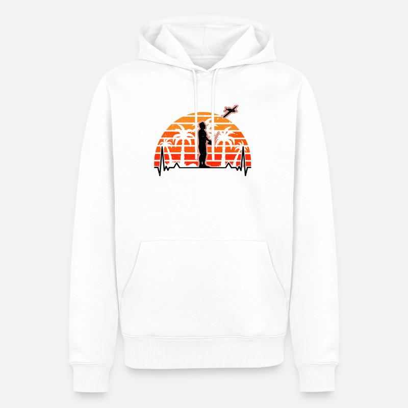 Modellflugzeug Evolution Modellflieger Modellbauer - Männer Premium Bio Hoodie - Weiß