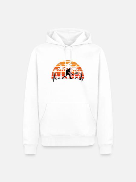 Tennis Evolution Racket Tennis Player - Men’s Premium Organic Hoodie - white