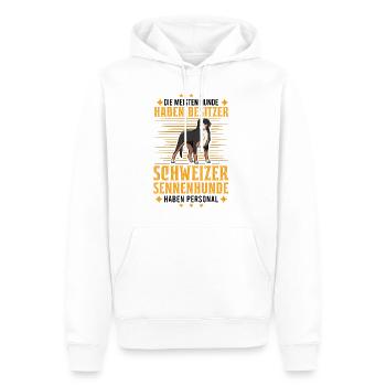 Großer Schweizer Sennenhund Personal - Männer Premium Bio Hoodie - Weiß - Vorne - Nico (187cm)