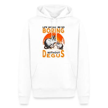 La vie serait si ennuyeuse sans Degus - Sweat à capuche Premium bio Homme - blanc - Devant - Nico (187cm)