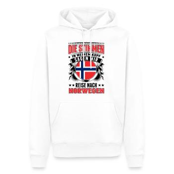 Norwegen Stimmen Urlaub Norway Oslo - Männer Premium Bio Hoodie - Weiß - Vorne - Nico (187cm)