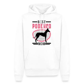 Best Podenco Mom Podenco Canario - Men’s Premium Organic Hoodie - white - Front - Nico (187cm)