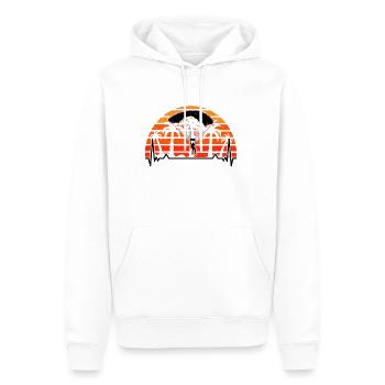 Fallschirmspringer Herzschlag Fallmschirm Skydive - Männer Premium Bio Hoodie - Weiß - Vorne - Nico (187cm)