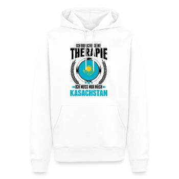 Kasachstan Urlaub Therapie Kasache Astana Reise - Männer Premium Bio Hoodie - Weiß - Vorne - Nico (187cm)