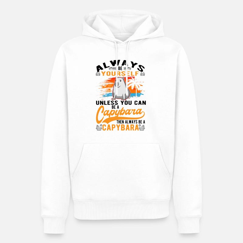 Capybara Wasserschwein Capibara - Männer Premium Bio Hoodie - Weiß