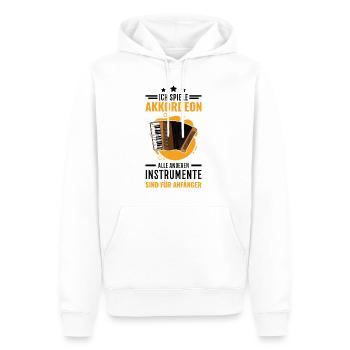 Akkordeon Ziehharmonika Akkordeonist - Männer Premium Bio Hoodie - Weiß - Vorne - Nico (187cm)