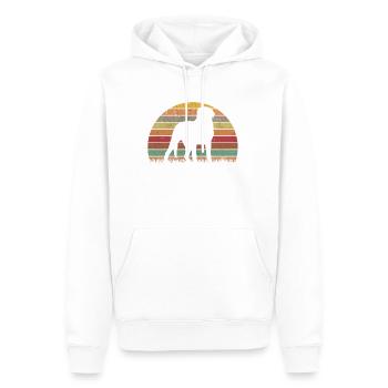 Grand chien de montagne suisse - Sweat à capuche Premium bio Homme - blanc - Devant - Nico (187cm)