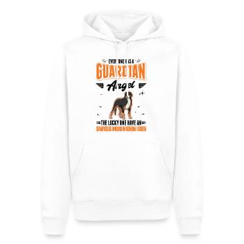 Grand ange gardien suisse des chiens de montagne - Sweat à capuche Premium bio Homme - blanc - Devant - Nico (187cm)