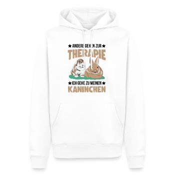 Kaninchen Therapie Häschen Hase Kaninchen - Männer Premium Bio Hoodie - Weiß - Vorne - Nico (187cm)