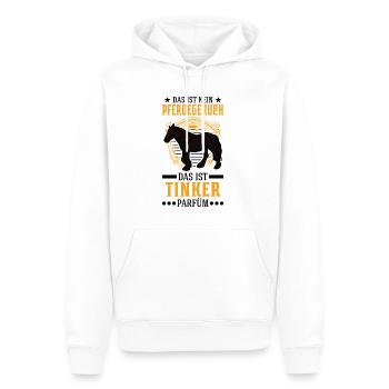 Das ist kein Pferdegeruch Das ist Tinker Parfüm - Männer Premium Bio Hoodie - Weiß - Vorne - Nico (187cm)