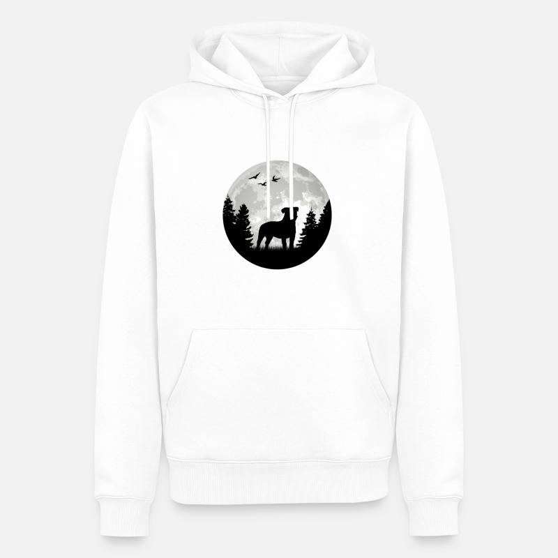 Jack Russell Terrier Lune - Sweat à capuche Premium bio Homme - blanc