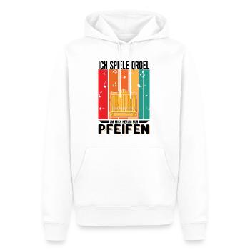 Ich spiele Orgel Um mich herum nur Pfeifen - Männer Premium Bio Hoodie - Weiß - Vorne - Nico (187cm)