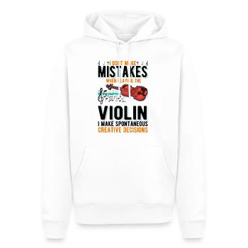Violon Creative Decisions Violoniste - Sweat à capuche Premium bio Homme - blanc - Devant - Nico (187cm)