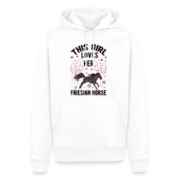 Friesian Horse Girl Friesenpferd Friesen Pferd - Männer Premium Bio Hoodie - Weiß - Vorne - Nico (187cm)