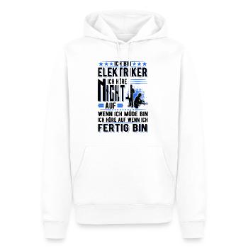 Elektriker Elektrotechnik Elektroniker Elektrik - Männer Premium Bio Hoodie - Weiß - Vorne - Nico (187cm)