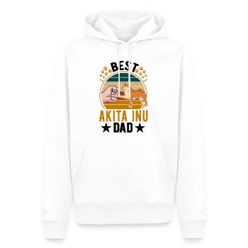Best Akita Inu Dad - Männer Premium Bio Hoodie - Weiß - Vorne - Nico (187cm)