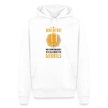 Peut parler spontanément de la gerbille de Gerbille - Sweat à capuche Premium bio Homme - blanc - Devant - Nico (187cm)