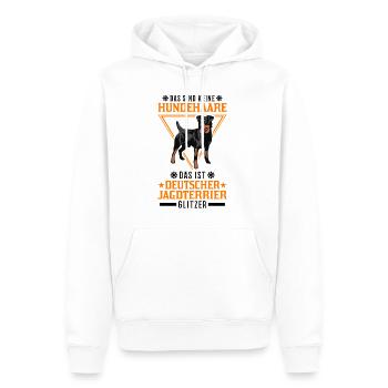 Deutscher Jagdterrier Glitzer - Männer Premium Bio Hoodie - Weiß - Vorne - Nico (187cm)