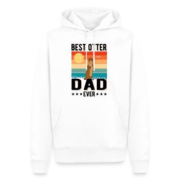 Meilleur papa loutre de tous les temps Loutre de mer - Sweat à capuche Premium bio Homme - blanc - Devant - Nico (187cm)