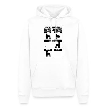 Jack Russell Terrier Hundetricks - Männer Premium Bio Hoodie - Weiß - Vorne - Nico (187cm)