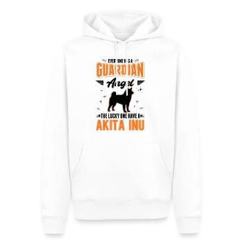 Akita Inu Guardian Angel - Männer Premium Bio Hoodie - Weiß - Vorne - Nico (187cm)