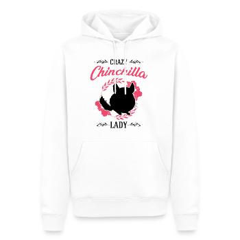 Crazy Chinchilla lady - Männer Premium Bio Hoodie - Weiß - Vorne - Nico (187cm)