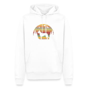 Hollandse Herder Berger Hollandais Rétro - Sweat à capuche Premium bio Homme - blanc - Devant - Nico (187cm)