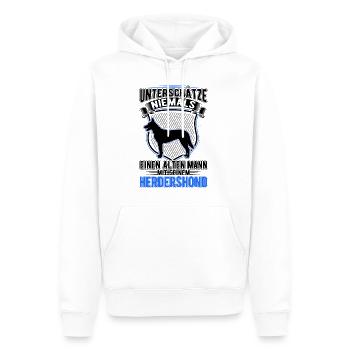 Hollandse Herder Alter Mann Herdershond - Männer Premium Bio Hoodie - Weiß - Vorne - Nico (187cm)