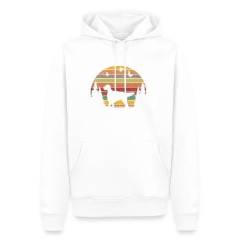 English Setter Retro - Männer Premium Bio Hoodie - Weiß - Vorne - Nico (187cm)